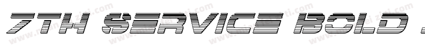 7th Service Bold Italic字体转换